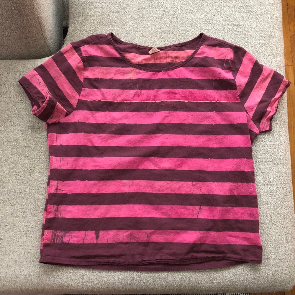 UZI NYC stripped 100% cotton t-shirt